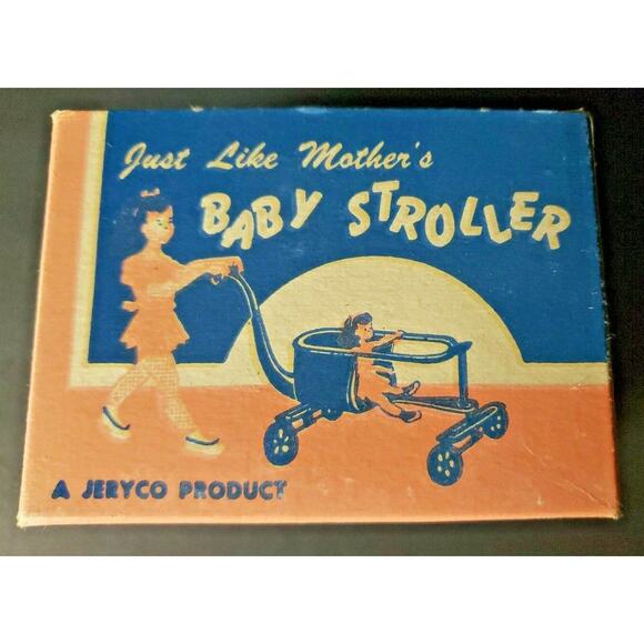 Vintage 1960's Jeryco Product Dimestore Pink Plastic Baby Stroller NOS 136 - Picture 3 of 4